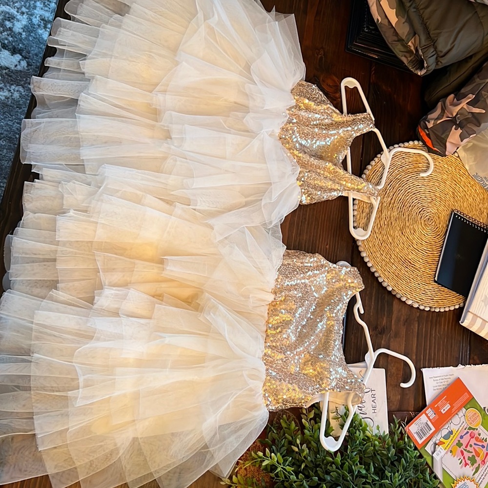 Flower girl, tuelle dresses x 2